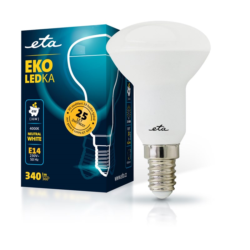 Žárovka LED ETA EKO LEDka reflektor 4W, E14, neutrální bílá