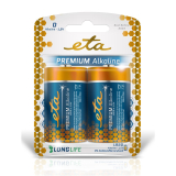 ETA PREMIUM ALKALINE D, LR20, blistr 2ks