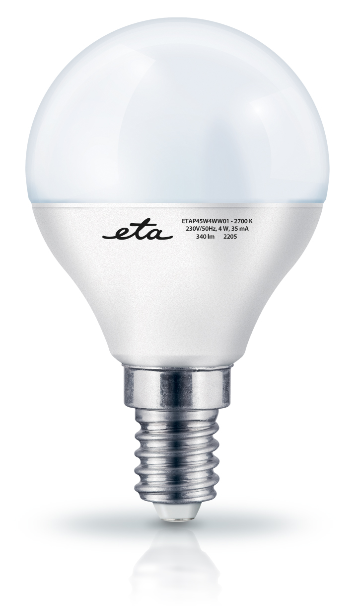 Žárovka LED ETA EKO LEDka mini globe 4W, E14, teplá bílá