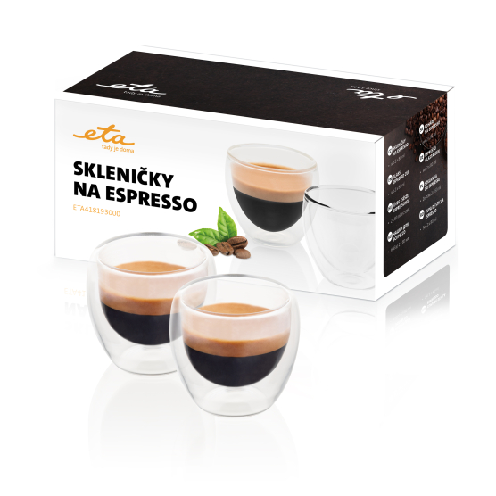 Skleničky na espresso ETA 4181 93000 sklo