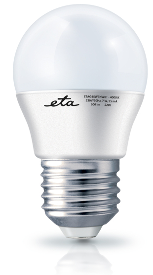 Žárovka LED ETA EKO LEDka mini globe 7W, E27, neutrální bílá