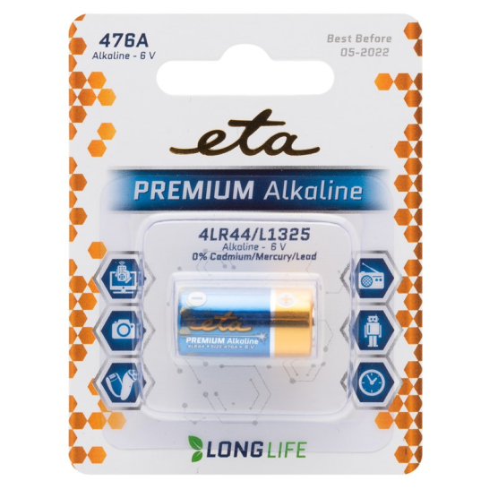 Baterie alkalická ETA PREMIUM 476A, blistr 1ks