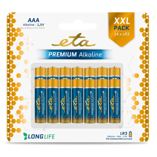 ETA PREMIUM ALKALINE AA, LR06, blister 14ks