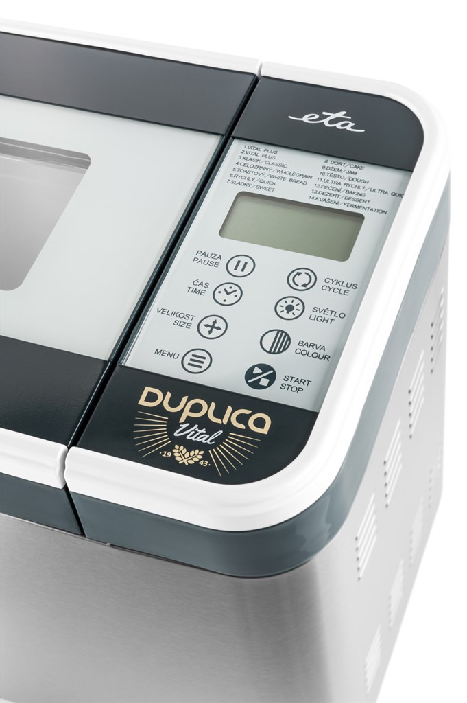 Domáca pekáreň ETA Duplica Vital Plus 2147 90020 sivá/nerez
