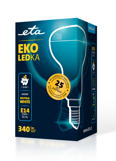 Žárovka LED ETA EKO LEDka reflektor 4W, E14, neutrální bílá