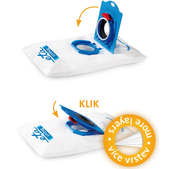 Vrecká pre vysávače ETA UNIBAG štartovací set č. 10 9900 68080 - 1 x adaptér + 2 x vrecko 3 l biely/modrý