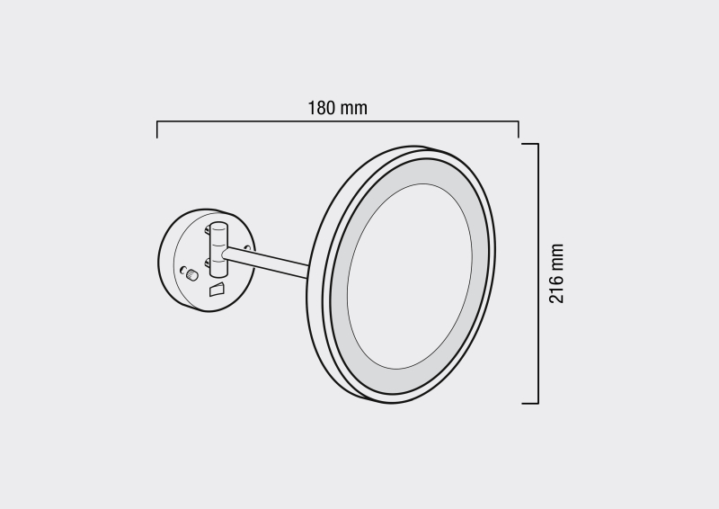 Zrkadlo kozmetické Valera Optima Light One 000092449